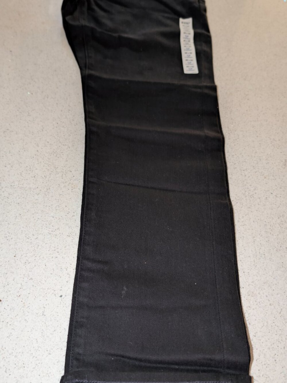 NEW w/Tags-Uniqlo Men's Stretch Selvedge 35x32 Slim Fit Black Denim Jeans
